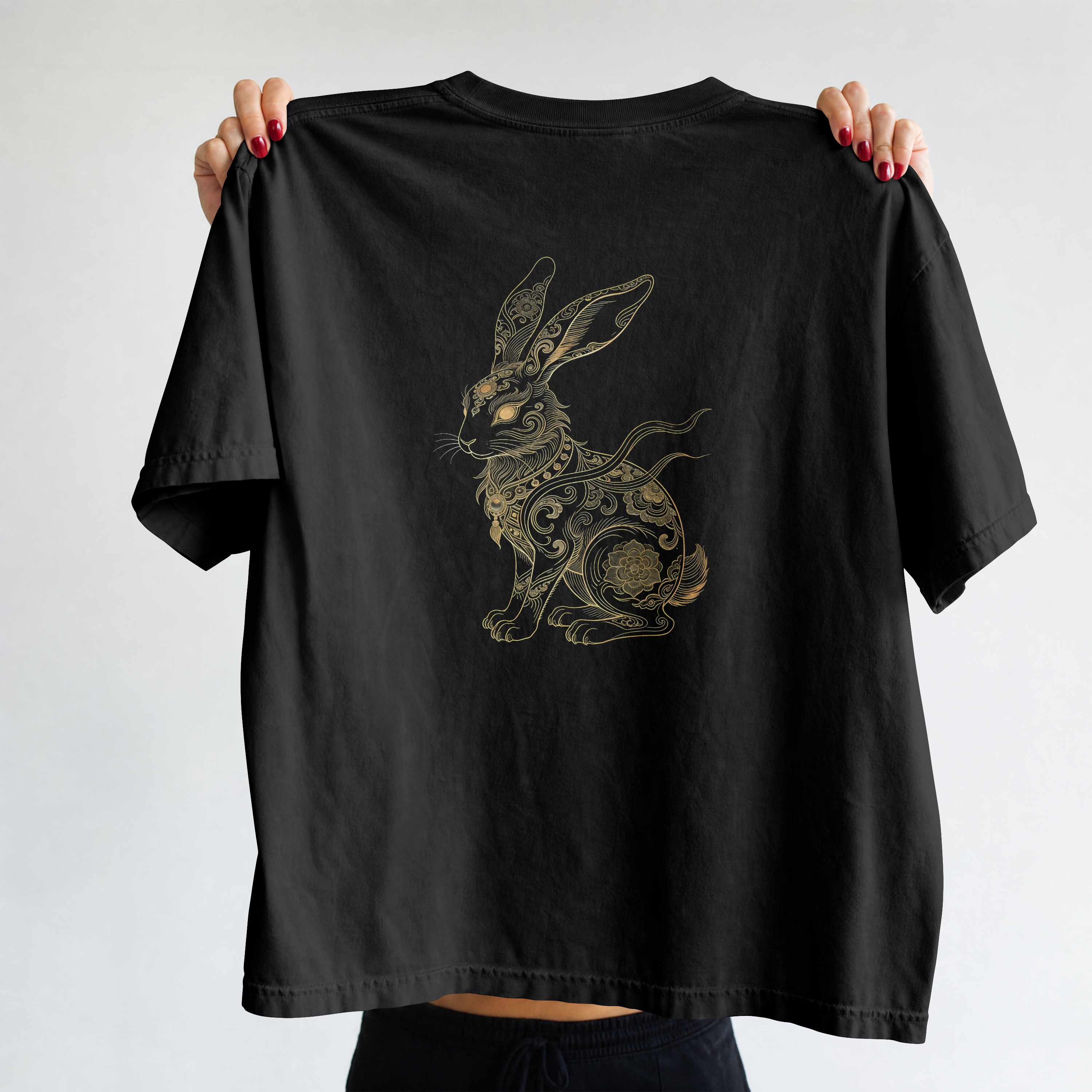 Playera Heavyweight "Golden Rabbit" // 金の兎