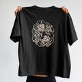 Playera Heavyweight "Snake & Mask Crest" // 蛇と面