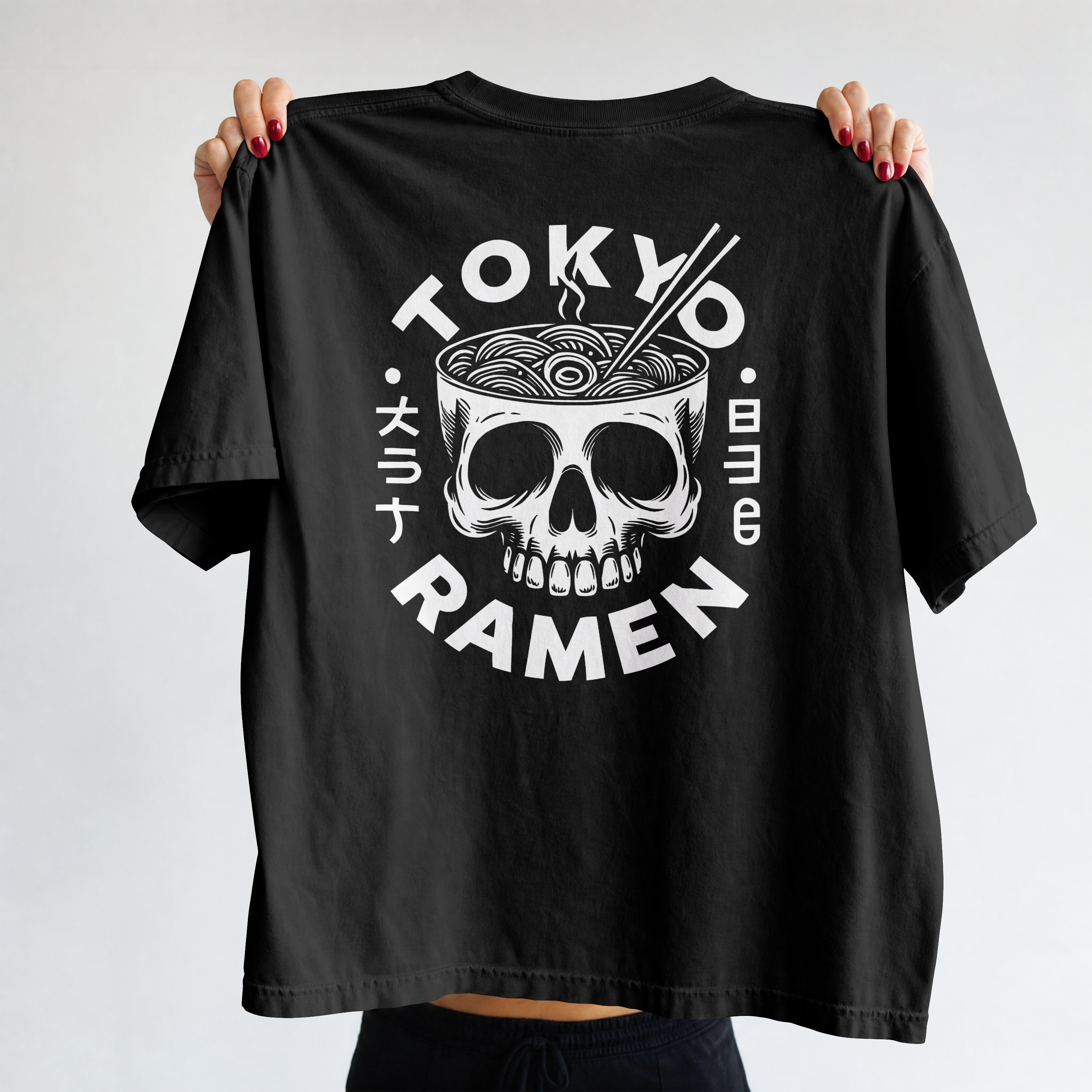 Playera Heavyweight "Tokyo Ramen Skull" // 東京ラーメン
